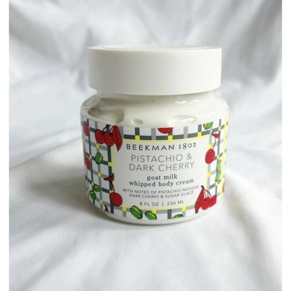 Beekman 1802 Pistachio & Dark Cherry Goat Milk Whipped Body Cream 8 oz Lotion